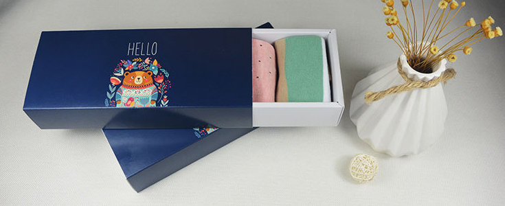 襪子外包裝盒使襪子整齊美觀